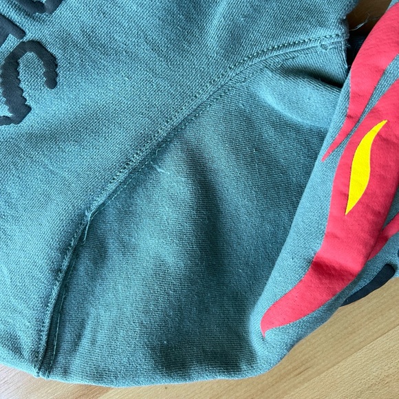 kids see ghosts streetwear brand printed teal crew neck long sleeve sweater - Picture 6 of 7